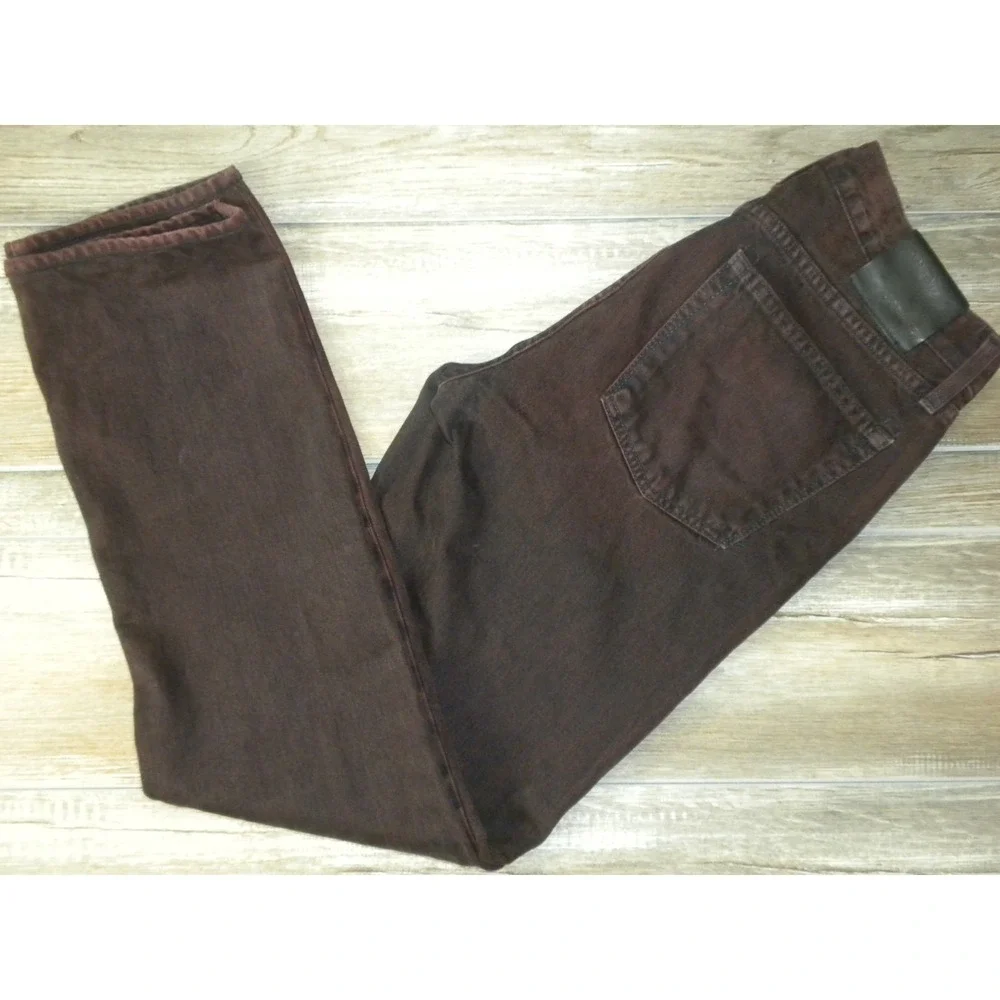 J Brand Tyler Jeans Mens 34x31 Oxblood Burgundy‎ Perfect Slim Fit Tapered Sleek